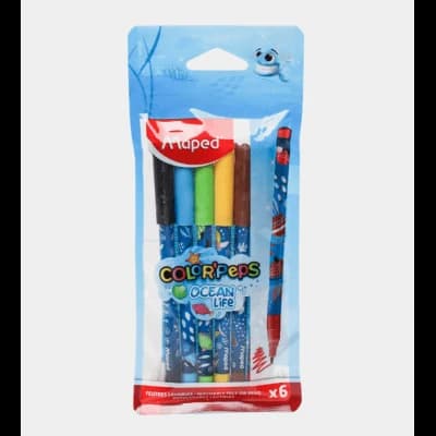 Pochette 6 Feutres Ocean Life Maped - Encre Lavable
