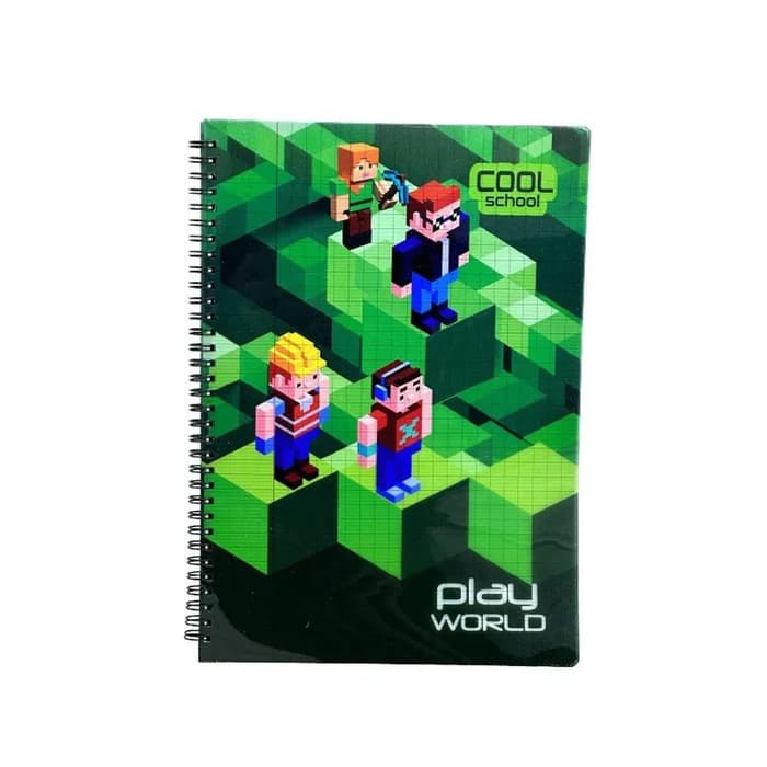 Cahier Spirale Cool School Play World 200 Pages