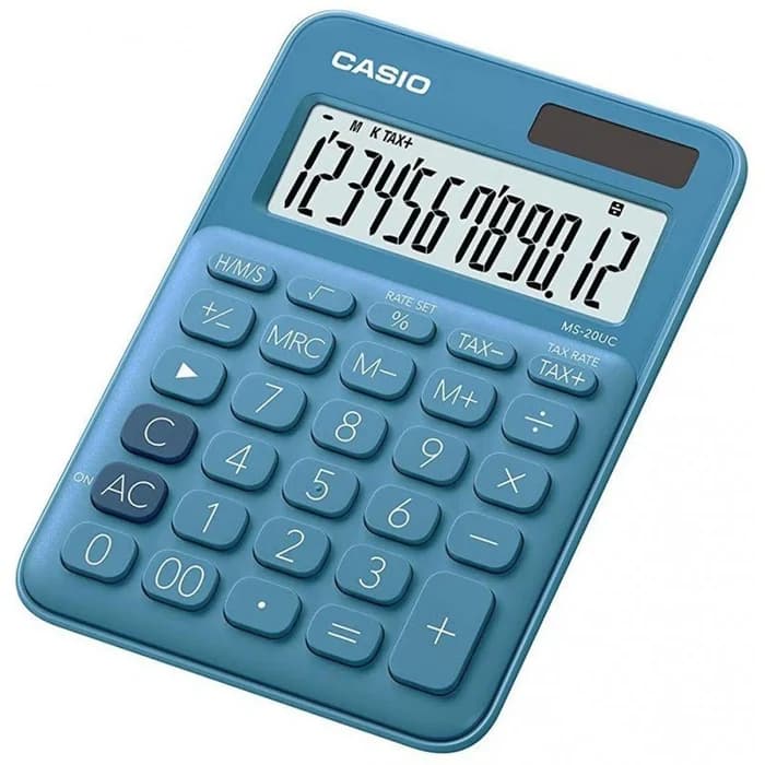 CASIO MS-20UC Calculatrice Basique Bleue