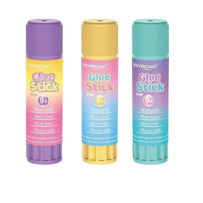 Colle Stick KEYROAD 9g Couleurs Pastel
