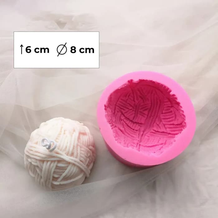 Moule Silicone Pelote De Laine Ø 8 × 6 Cm