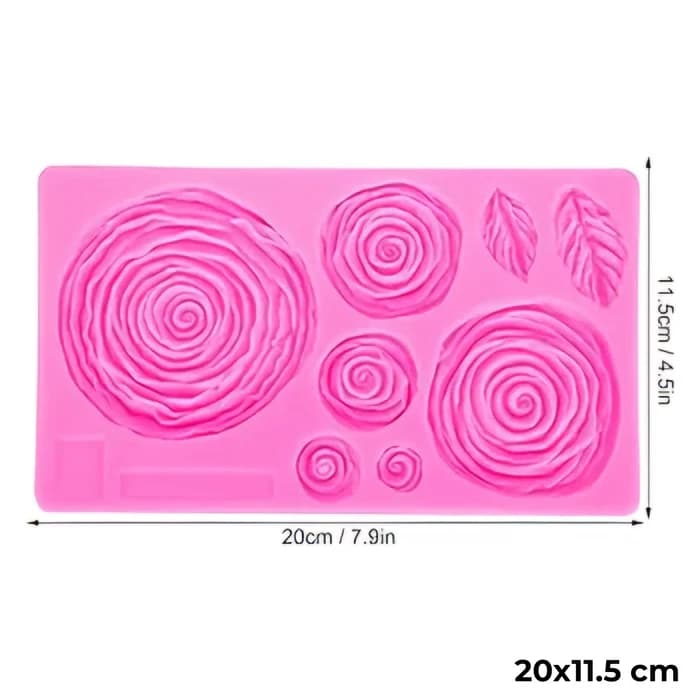 Moule Silicone Fleurs Spirale 20x11.5cm Résine Plâtre