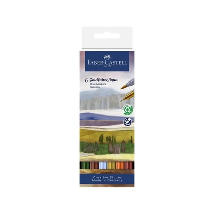 Faber-castell Set 6 Feutres Aquarellables Goldfaber Aqua Tuscany