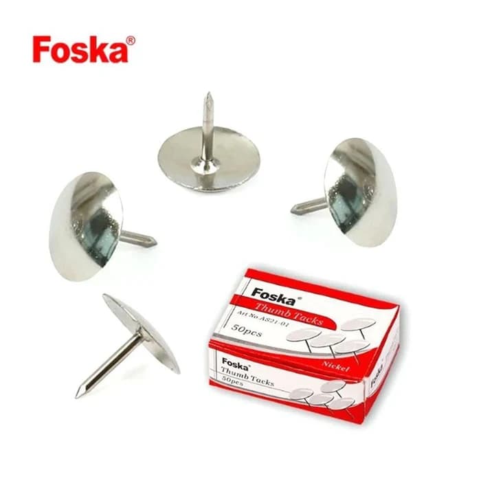 Boite De 50 Punaises Argent - Foska