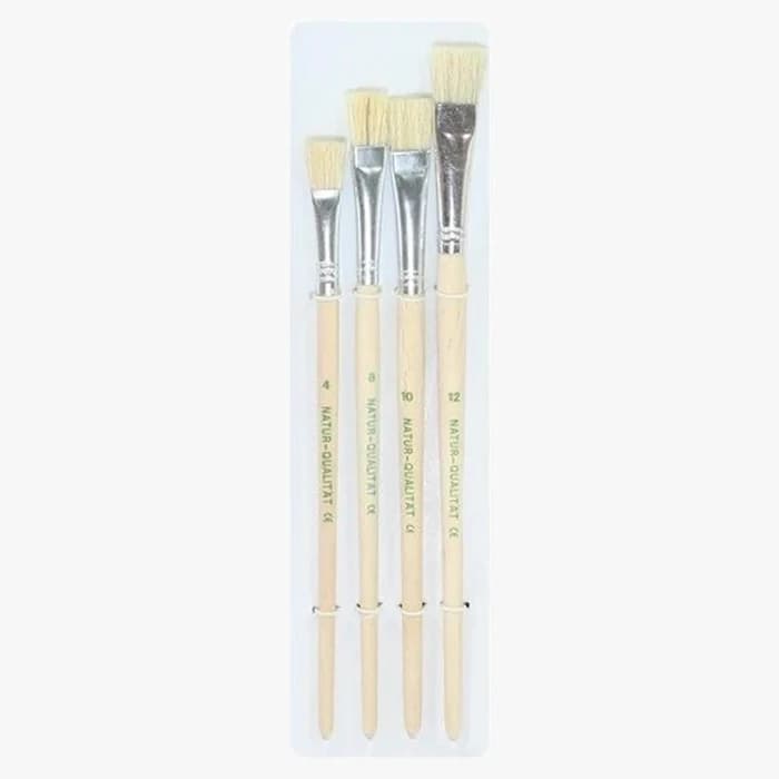 Set 4 Pinceaux Plats FOSKA