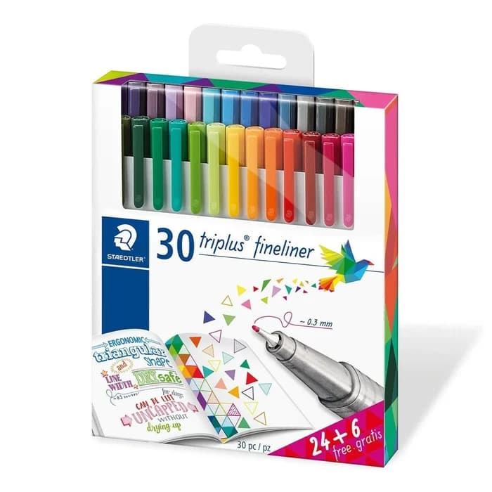 STAEDTLER Triplus Fineliner 0.3mm - Set 30 Couleurs