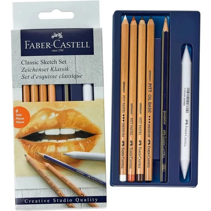 Set De Dessin Classique Monochrome Faber-castell 6 Pièces