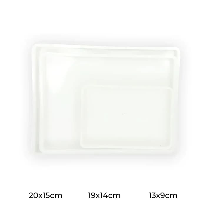 Moule Silicone Rectangulaire Pour Résine - Plateaux 20×15 Cm