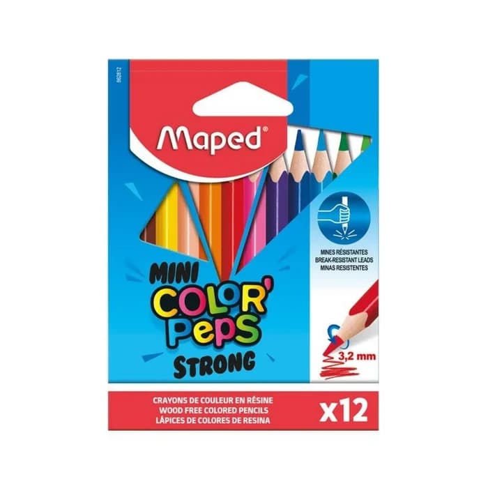 Maped Color'peps Strong - 12 Crayons De Couleur