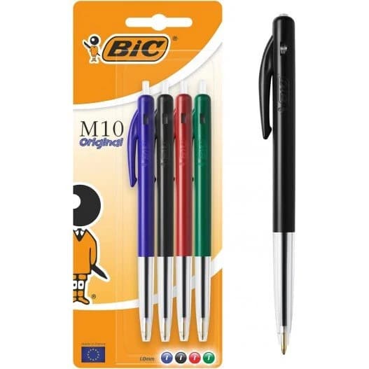 POCHETTE DE 4 STYLOS K10 BIC 1MM