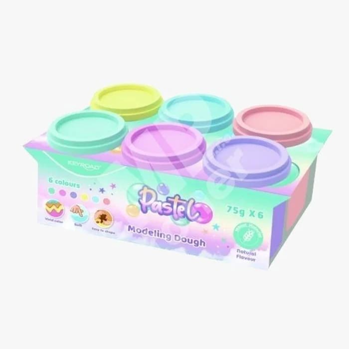 Pâte À Modeler Pastel 6 Couleurs 75g - KEYROAD