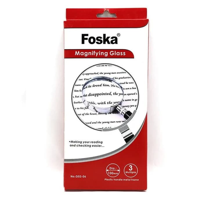 Loupe Foska Métal 100mm Magnifying Glass