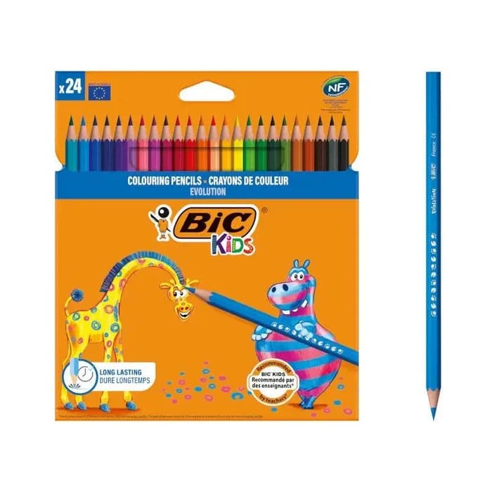 BIC Kids Evolution Crayons de Couleur en Résine