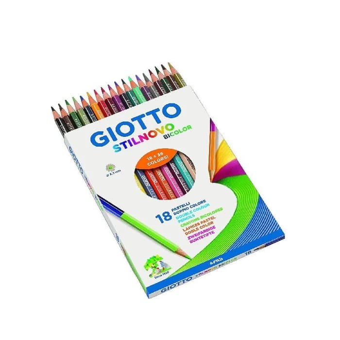 Crayons Couleur GIOTTO Stilnovo Bicolor 18 Couleurs