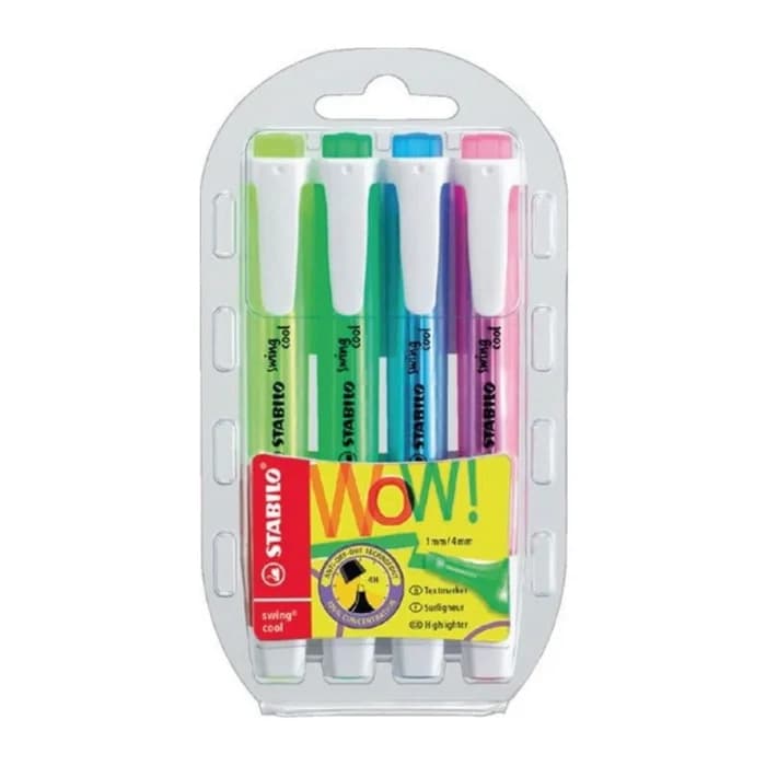 STABILO Swing Cool Surligneurs Pack 4 Couleurs