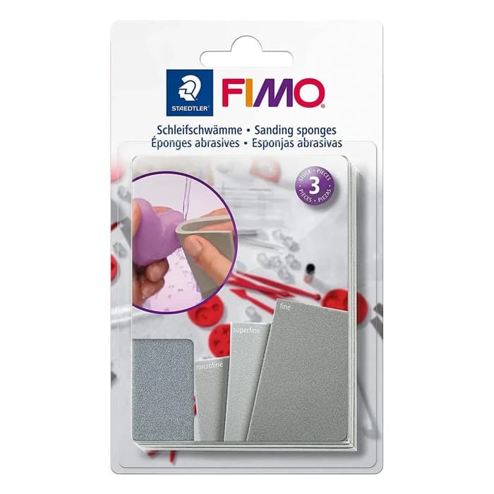 FIMO Éponges Abrasives Set De 3 - Finitions Douces