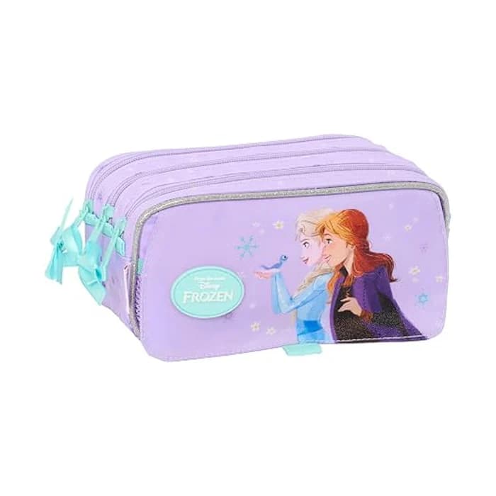 Trousse Safta Frozen 3 Compartiments — Elsa & Anna
