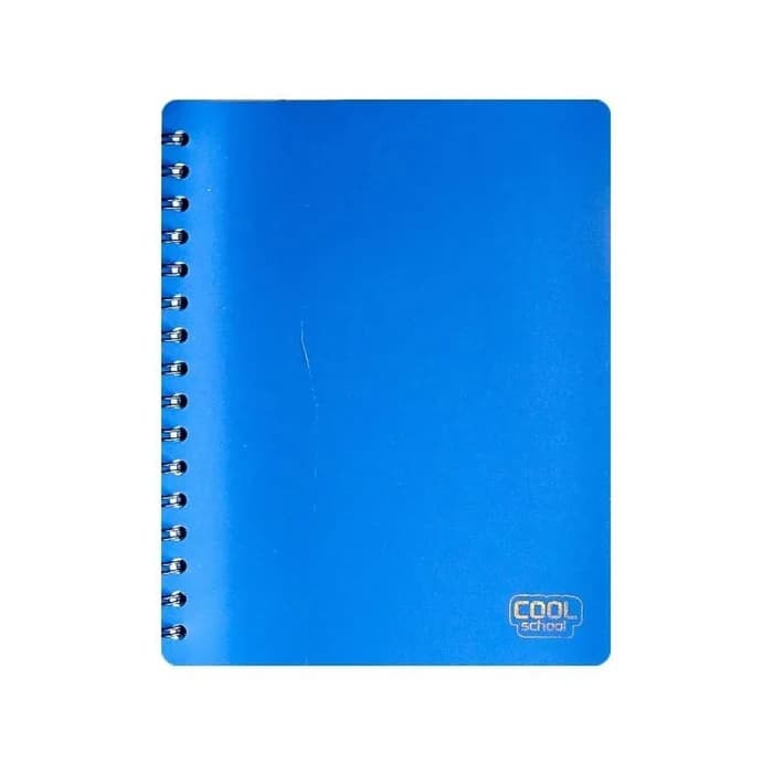 Cahier Spirale Cool School 300 Pages Uni Bleu