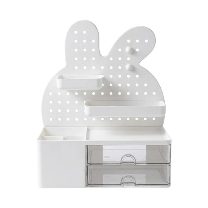 Organiseur de Bureau Lapin avec Tiroirs et Pegboard