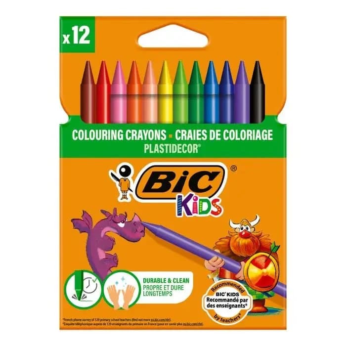 BIC Kids Plastidecor Craies de Coloriage