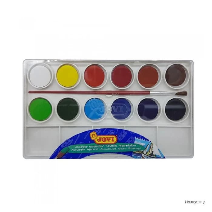 Aquarelle Jovi 12 Couleurs Avec Pinceau