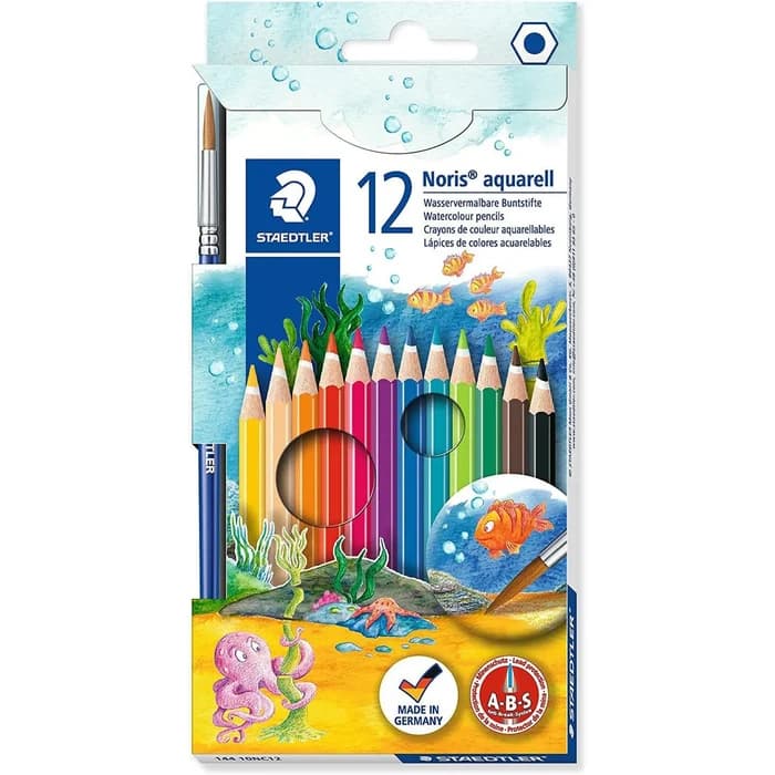 Staedtler Noris Aquarell Crayons Aquarellables - Lot De 12
