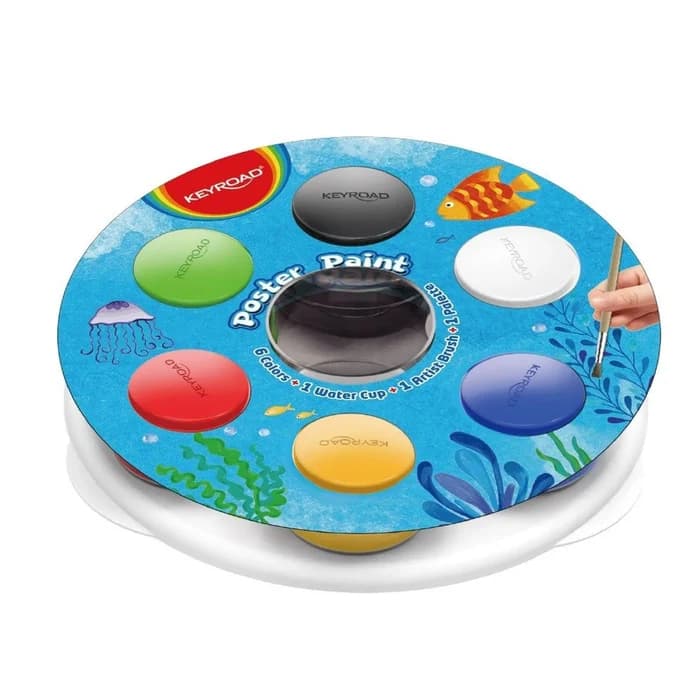 KEYROAD Poster Paint 6 Couleurs 25ml Avec Pinceau