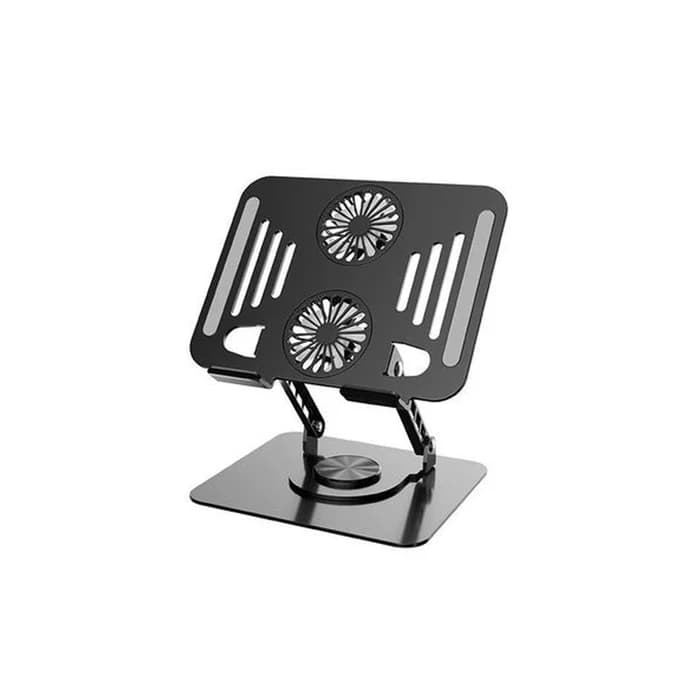 Support Ordinateur Métal Noir Ventilé Réglable